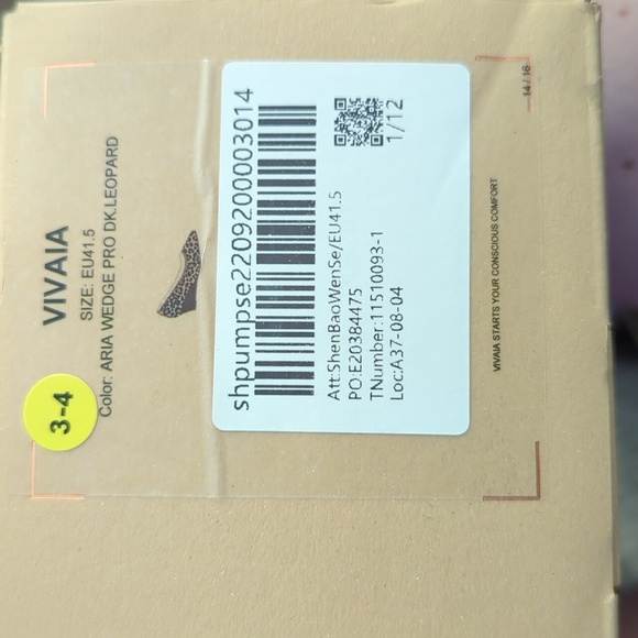 Vivaia Aria Wedge Pointed Toe Shoes size 41.5 - Picture 3 of 4